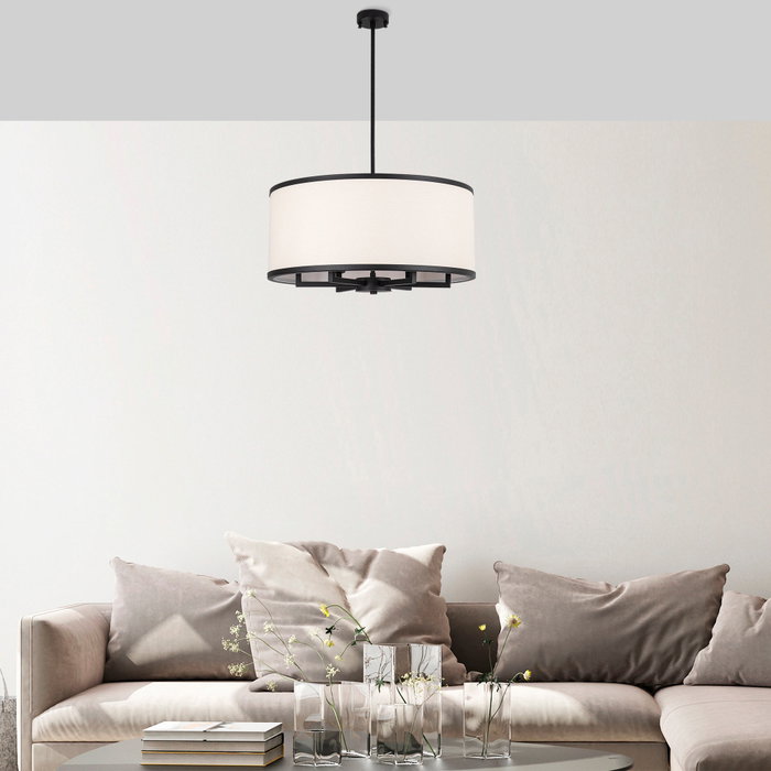 Opviq Way - 11656 Lámpara de araña en blanco y negro